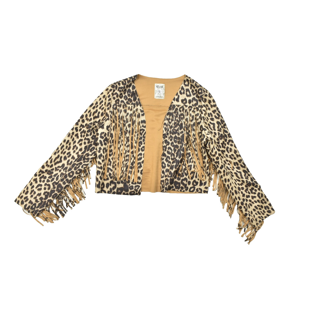Voral USA Women Jacket Cheetah Print Western Open Jacket size M
